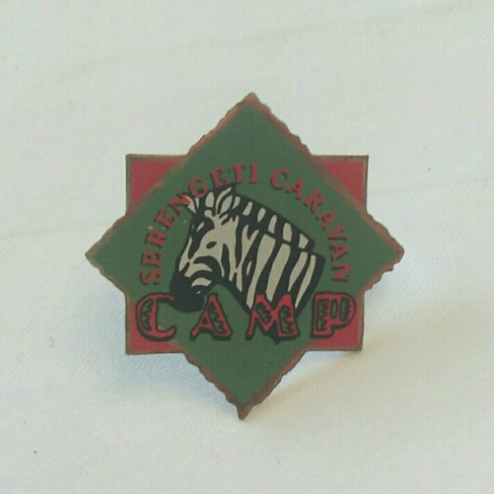 Disney Serengeti Camp 1" pin with a zebra